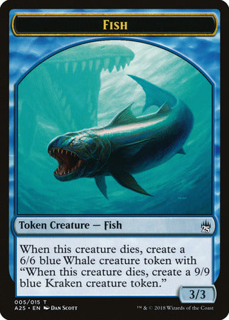Fish // Kraken Double-sided Token [Masters 25 Tokens] | Tacoma Games