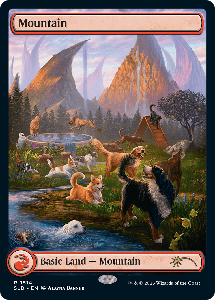 Mountain (1514) [Secret Lair Commander Deck: Raining Cats and Dogs] | Tacoma Games