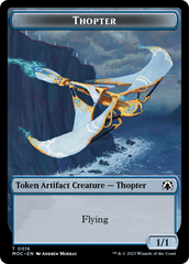 Thopter // Gold Double-Sided Token [March of the Machine Commander Tokens] | Tacoma Games