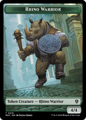 Thopter // Rhino Warrior Double-Sided Token [Murders at Karlov Manor Commander Tokens] | Tacoma Games