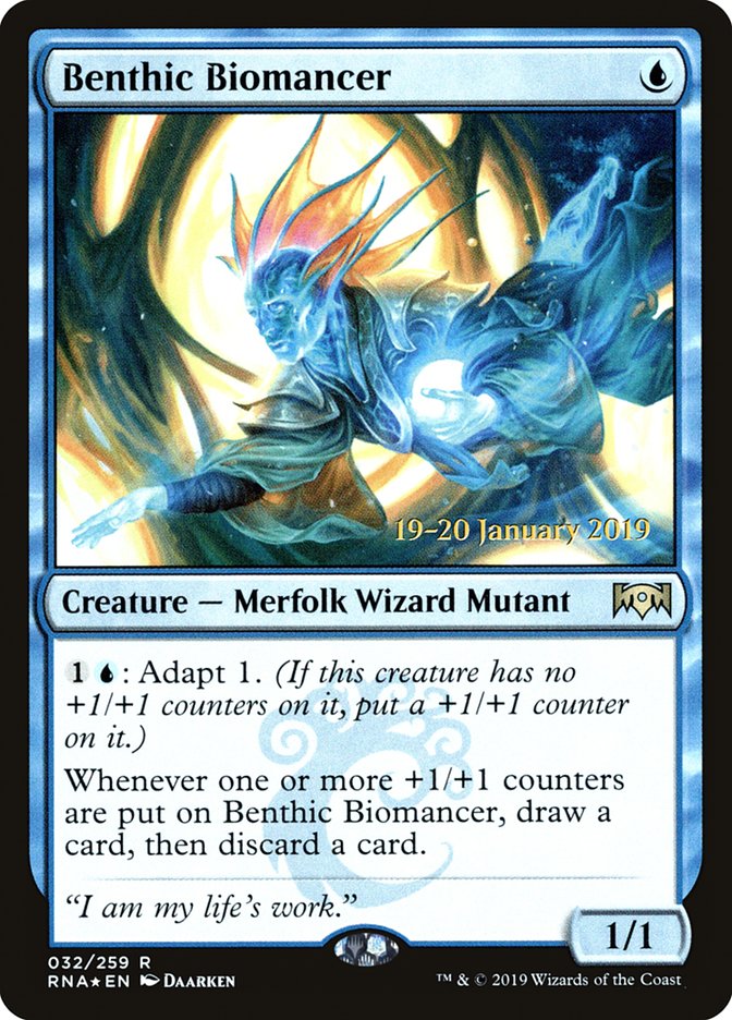 Benthic Biomancer [Ravnica Allegiance Prerelease Promos] | Tacoma Games