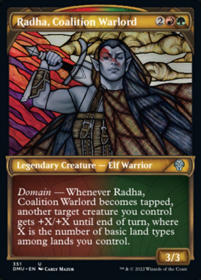 Radha, Coalition Warlord (Showcase Textured) [Dominaria United] | Tacoma Games