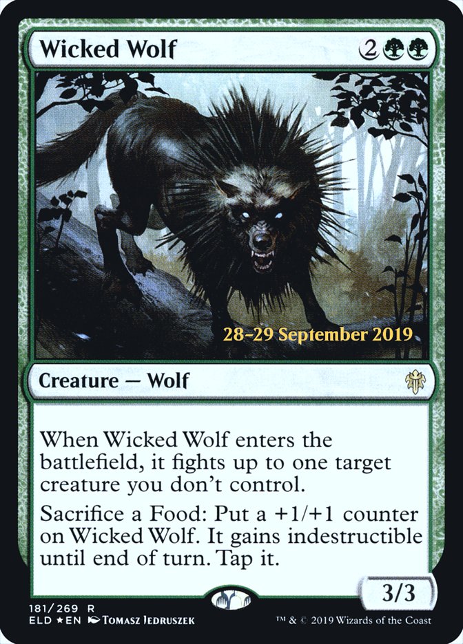 Wicked Wolf  [Throne of Eldraine Prerelease Promos] | Tacoma Games