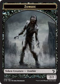 Zombie // Shapeshifter Double-sided Token [Commander 2018 Tokens] | Tacoma Games