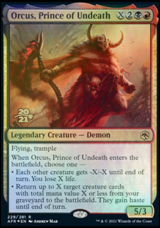 Orcus, Prince of Undeath [Dungeons & Dragons: Adventures in the Forgotten Realms Prerelease Promos] | Tacoma Games
