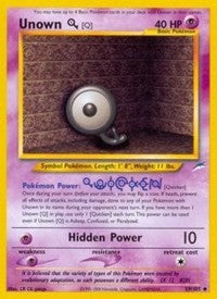 Unown [Q] (59) [Neo Destiny] | Tacoma Games