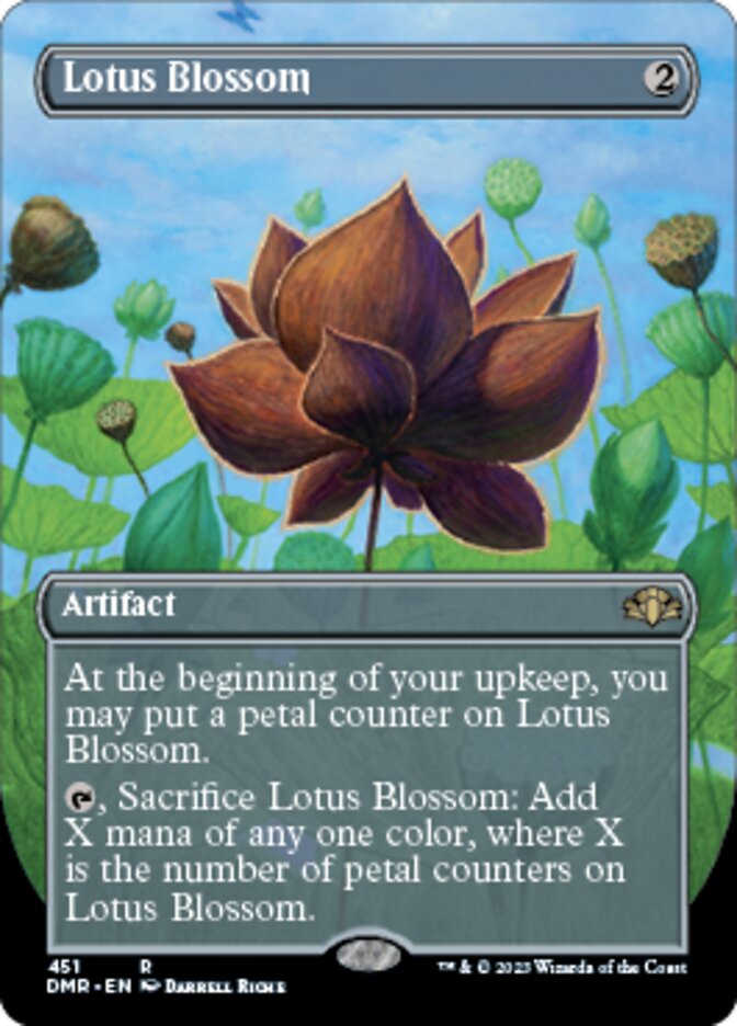 Lotus Blossom (Borderless Alternate Art) [Dominaria Remastered] | Tacoma Games