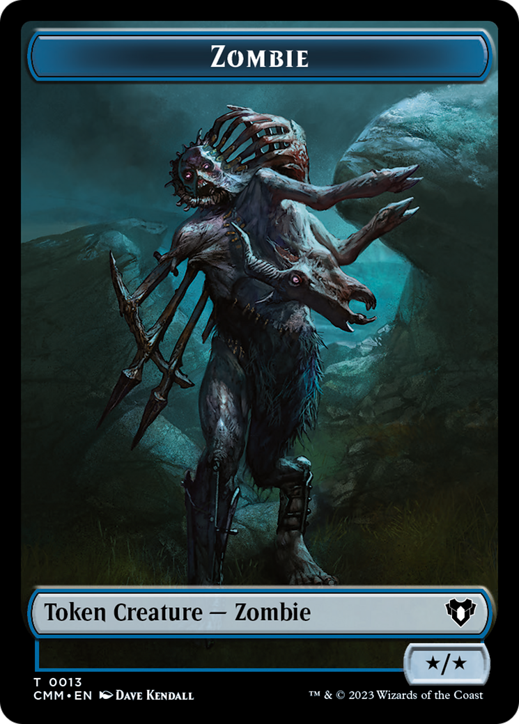 Zombie Token (13) [Commander Masters Tokens] | Tacoma Games