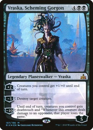 Vraska, Scheming Gorgon [Rivals of Ixalan] | Tacoma Games