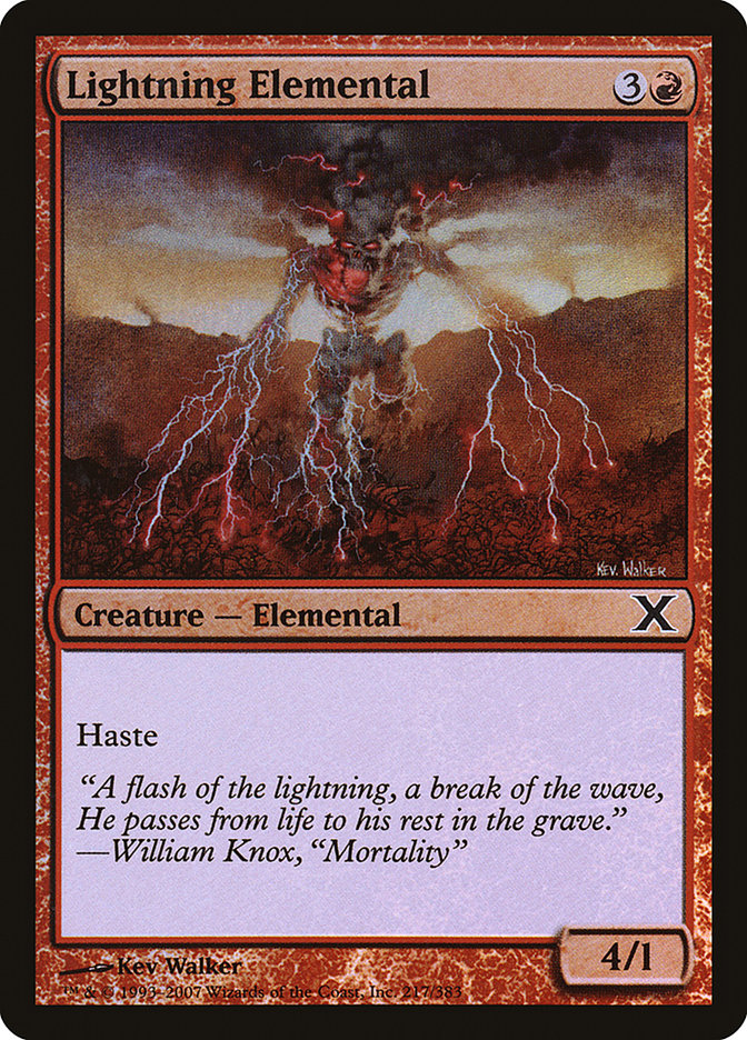 Lightning Elemental (Premium Foil) [Tenth Edition] | Tacoma Games