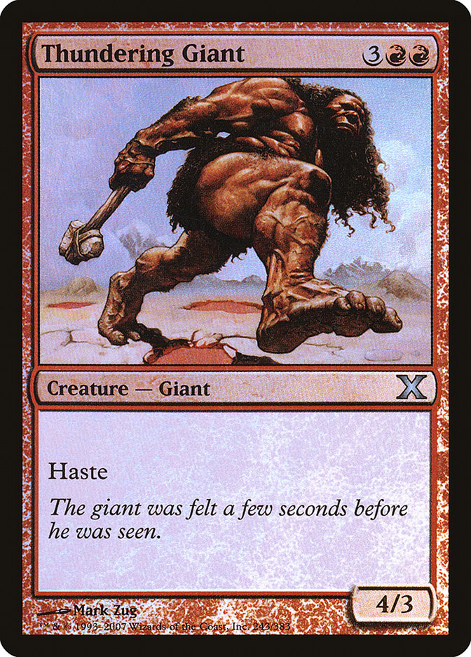 Thundering Giant (Premium Foil) [Tenth Edition] | Tacoma Games