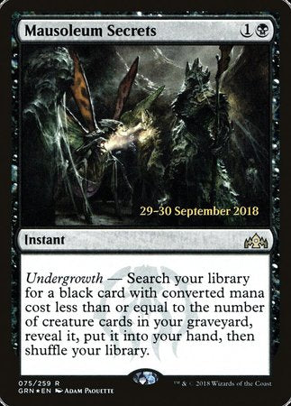 Mausoleum Secrets [Guilds of Ravnica Promos] | Tacoma Games