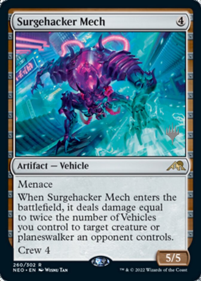 Surgehacker Mech (Promo Pack) [Kamigawa: Neon Dynasty Promos] | Tacoma Games