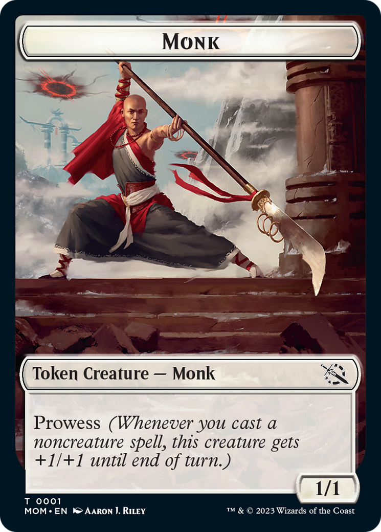 Monk // Knight Double-Sided Token [March of the Machine Tokens] | Tacoma Games
