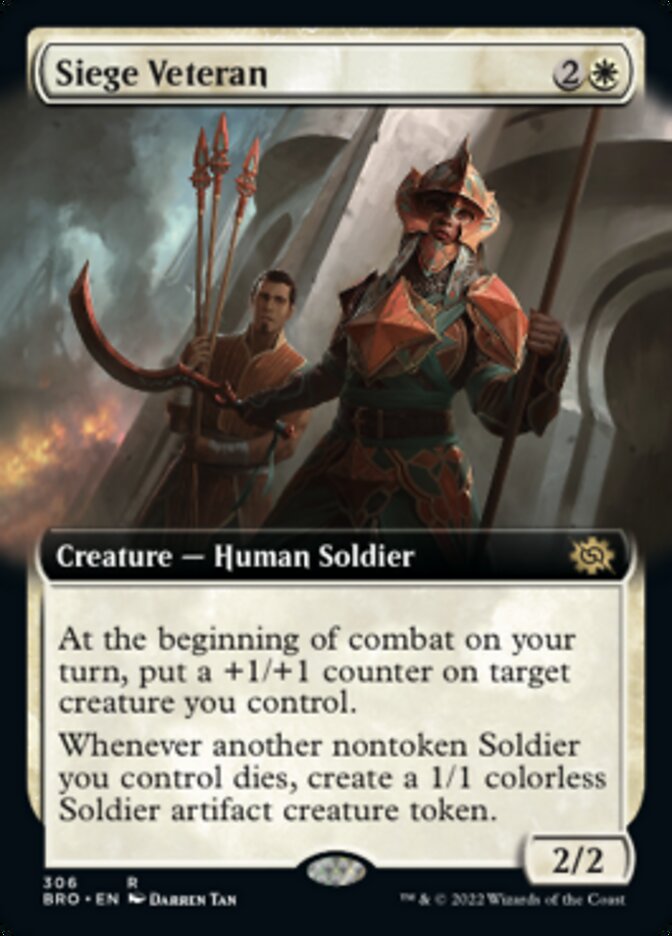 Siege Veteran (Extended Art) [The Brothers' War] | Tacoma Games