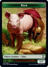 Boar // Spirit Double-sided Token [Kaldheim Commander Tokens] | Tacoma Games