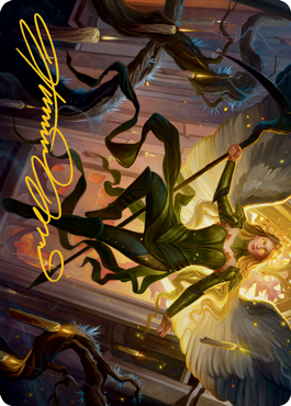 Sigarda, Champion of Light Art Card (Gold-Stamped Signature) [Innistrad: Midnight Hunt Art Series] | Tacoma Games
