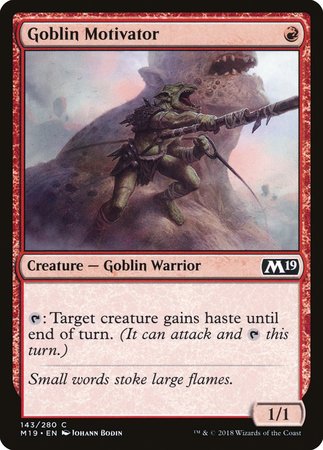 Goblin Motivator [Core Set 2019] | Tacoma Games