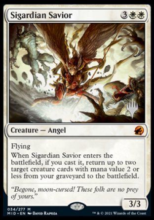 Sigardian Savior (Promo Pack) [Innistrad: Midnight Hunt Promos] | Tacoma Games