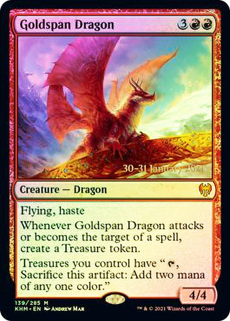 Goldspan Dragon  [Kaldheim Prerelease Promos] | Tacoma Games