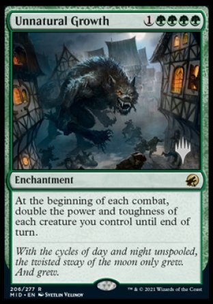 Unnatural Growth (Promo Pack) [Innistrad: Midnight Hunt Promos] | Tacoma Games