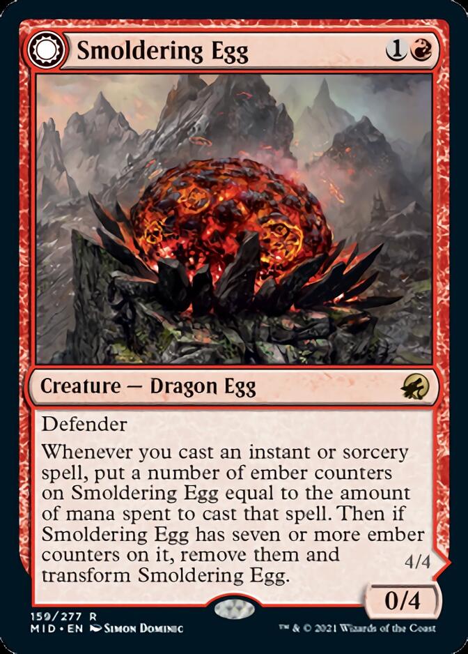 Smoldering Egg // Ashmouth Dragon [Innistrad: Midnight Hunt] | Tacoma Games