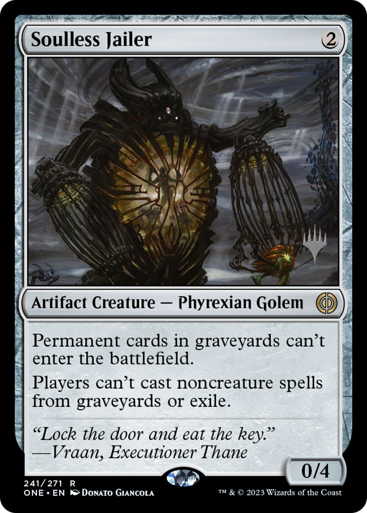 Soulless Jailer (Promo Pack) [Phyrexia: All Will Be One Promos] | Tacoma Games