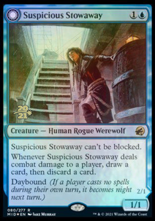 Suspicious Stowaway // Seafaring Werewolf [Innistrad: Midnight Hunt Prerelease Promos] | Tacoma Games