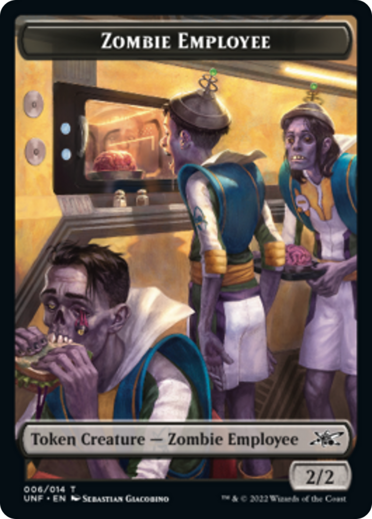 Zombie Employee // Storm Crow Double-sided Token [Unfinity Tokens] | Tacoma Games