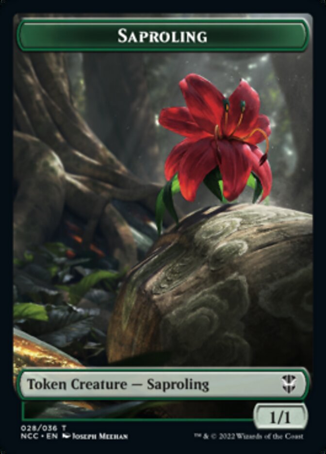 Beast // Saproling Double-sided Token [Streets of New Capenna Commander Tokens] | Tacoma Games