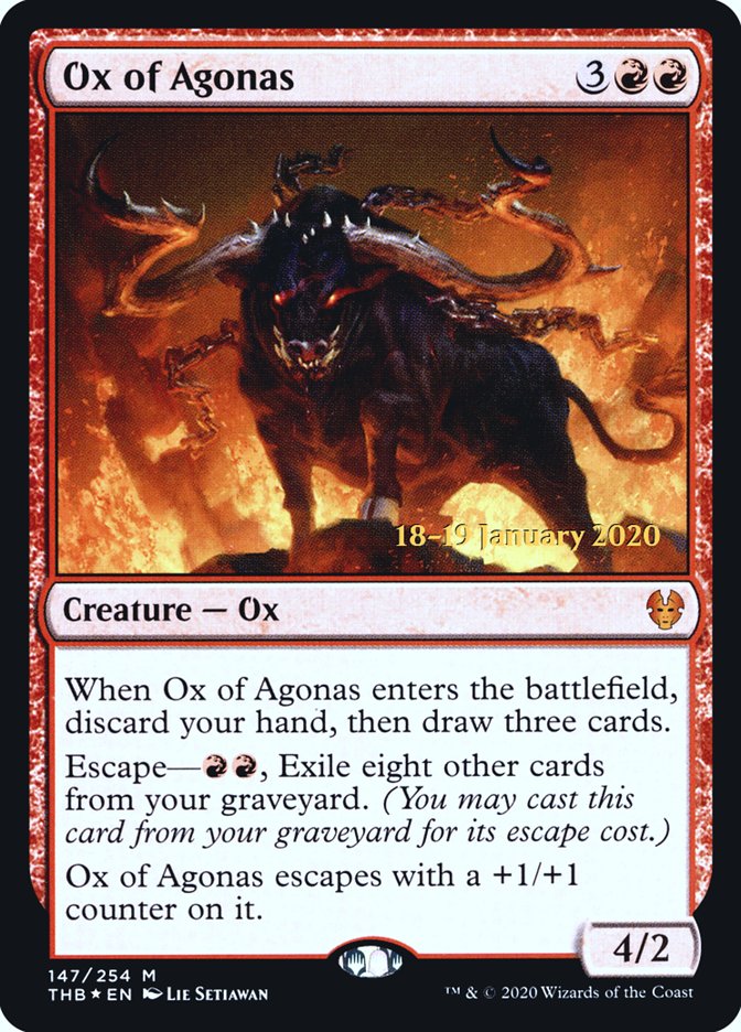 Ox of Agonas [Theros Beyond Death Prerelease Promos] | Tacoma Games