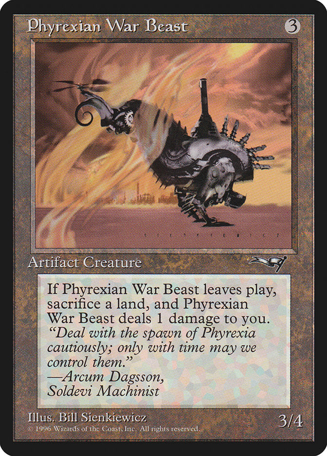 Phyrexian War Beast (Signature on Right) [Alliances] | Tacoma Games