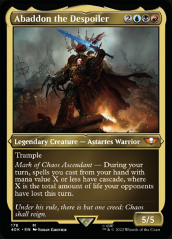 Abaddon the Despoiler (Display Commander) (Surge Foil) [Universes Beyond: Warhammer 40,000] | Tacoma Games