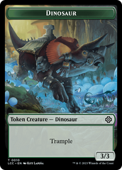 Elephant // Dinosaur (0010) Double-Sided Token [The Lost Caverns of Ixalan Commander Tokens] | Tacoma Games