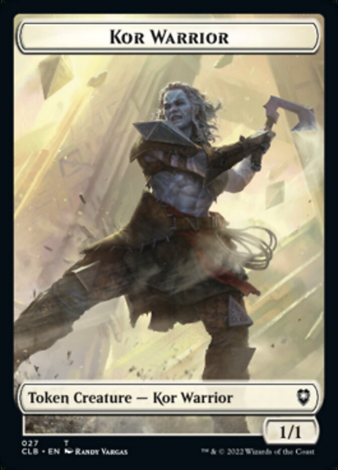 Kor Warrior // Shapeshifter (023) Double-sided Token [Commander Legends: Battle for Baldur's Gate Tokens] | Tacoma Games