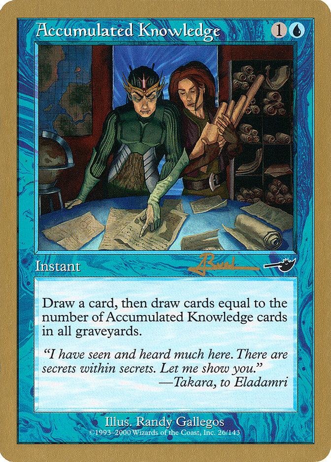 Accumulated Knowledge (Antoine Ruel) [World Championship Decks 2001] | Tacoma Games