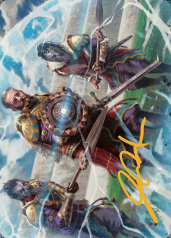 Argivian Phalanx Art Card (Gold-Stamped Signature) [Dominaria United Art Series] | Tacoma Games