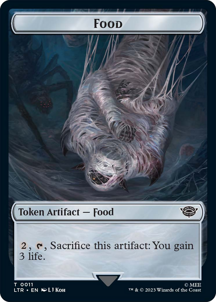 Food // Wraith Double-Sided Token [The Lord of the Rings: Tales of Middle-Earth Commander Tokens] | Tacoma Games