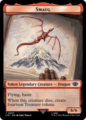 Smaug // Food (0022) Double-Sided Token (Surge Foil) [The Lord of the Rings: Tales of Middle-Earth Tokens] | Tacoma Games