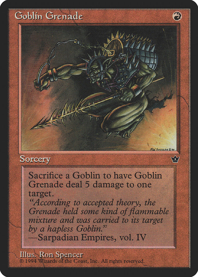 Goblin Grenade (Ron Spencer) [Fallen Empires] | Tacoma Games