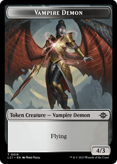 Vampire (0014) // Vampire Demon Double-Sided Token [The Lost Caverns of Ixalan Commander Tokens] | Tacoma Games