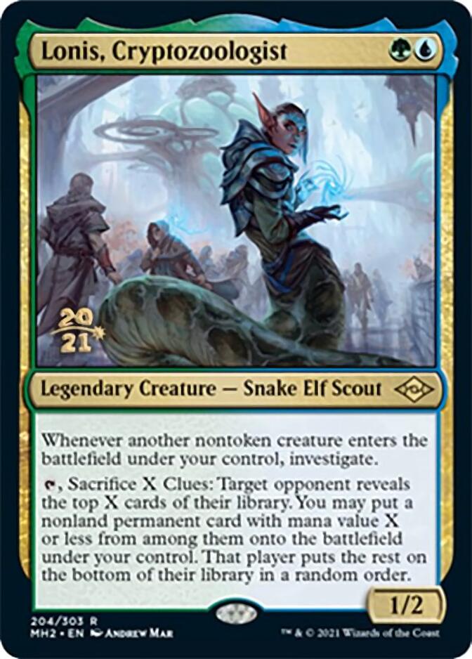 Lonis, Cryptozoologist [Modern Horizons 2 Prerelease Promos] | Tacoma Games