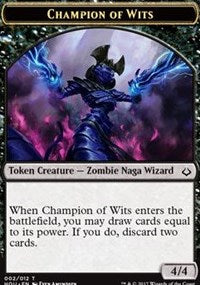 Champion of Wits // Warrior Double-sided Token [Hour of Devastation Tokens] | Tacoma Games