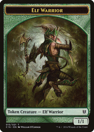 Elf Warrior // Zombie Double-sided Token [Commander 2016 Tokens] | Tacoma Games