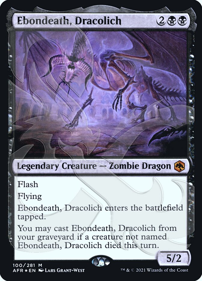 Ebondeath, Dracolich (Ampersand Promo) [Dungeons & Dragons: Adventures in the Forgotten Realms Promos] | Tacoma Games