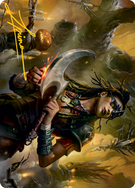 Harvesttide Sentry Art Card (Gold-Stamped Signature) [Innistrad: Midnight Hunt Art Series] | Tacoma Games