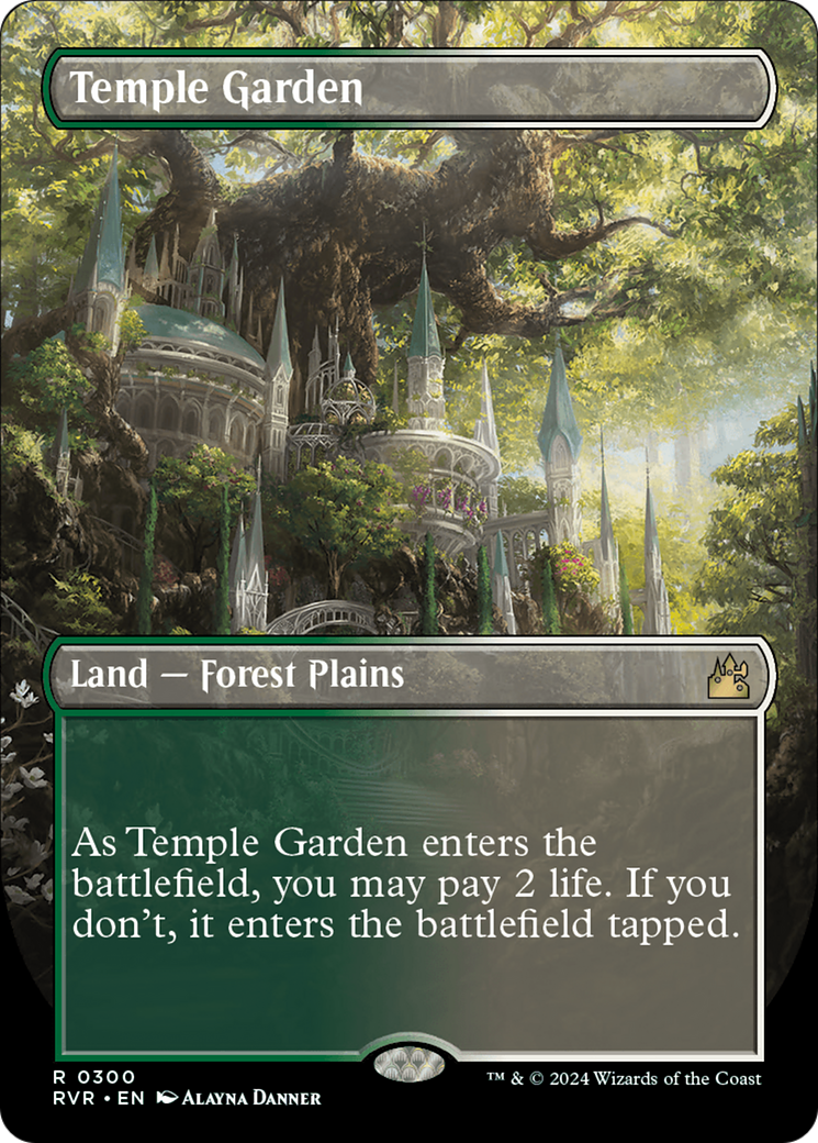 Temple Garden (Borderless) [Ravnica Remastered] | Tacoma Games