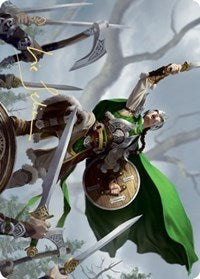 Maja, Bretagard Protector Art Card (Gold-Stamped Signature) [Kaldheim: Art Series] | Tacoma Games