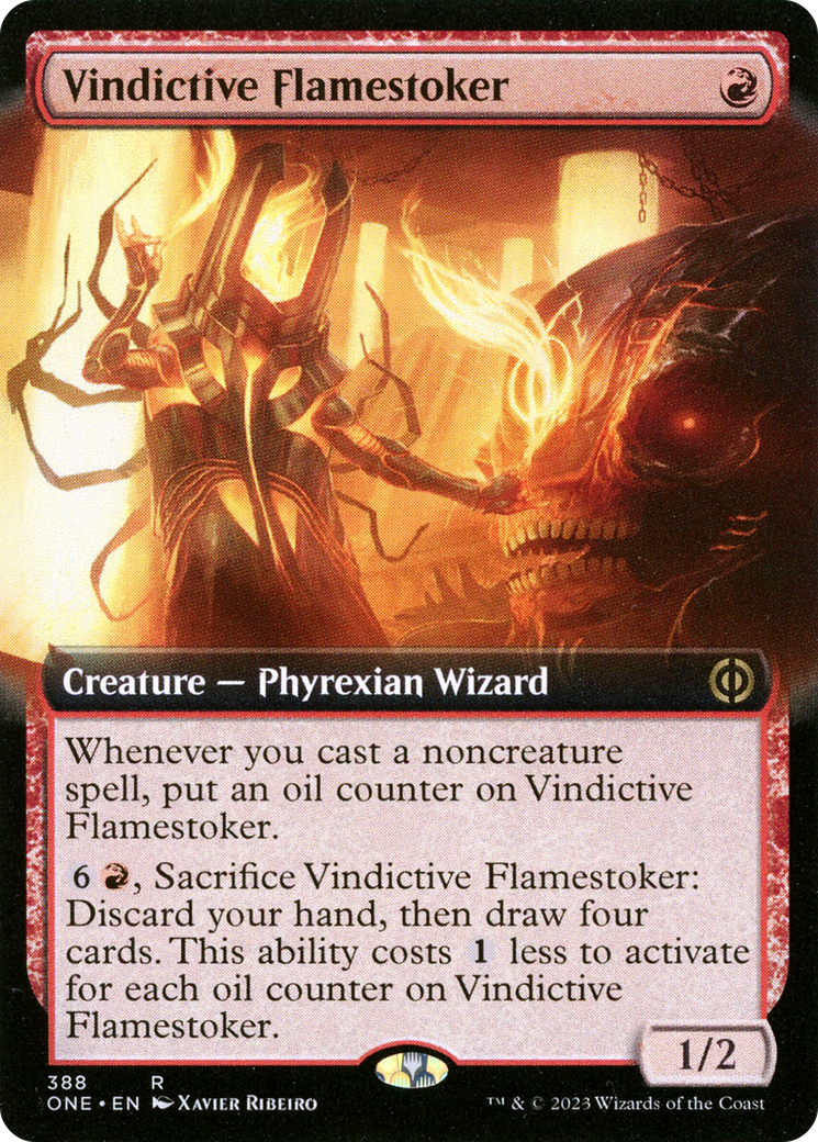 Vindictive Flamestoker (Extended Art) [Phyrexia: All Will Be One] | Tacoma Games