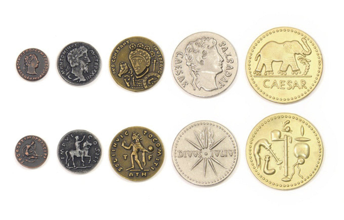 Artana Metal Coins: Roman Theme Set | Tacoma Games
